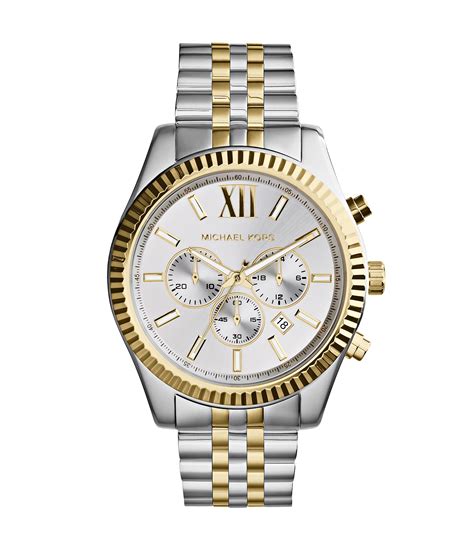 michael kors gold and silver watch mens|silver mk smart watch.